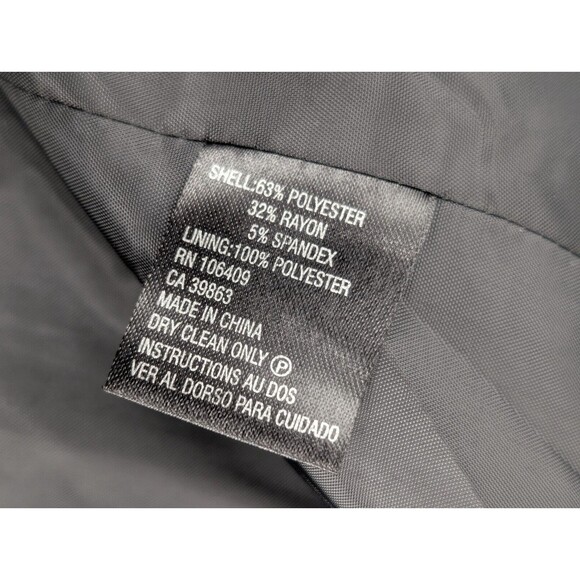 Tahari Arthur S. Levine Black Faux Leather Trim Women's Office Blazer Size 4 Sml - Picture 4 of 7